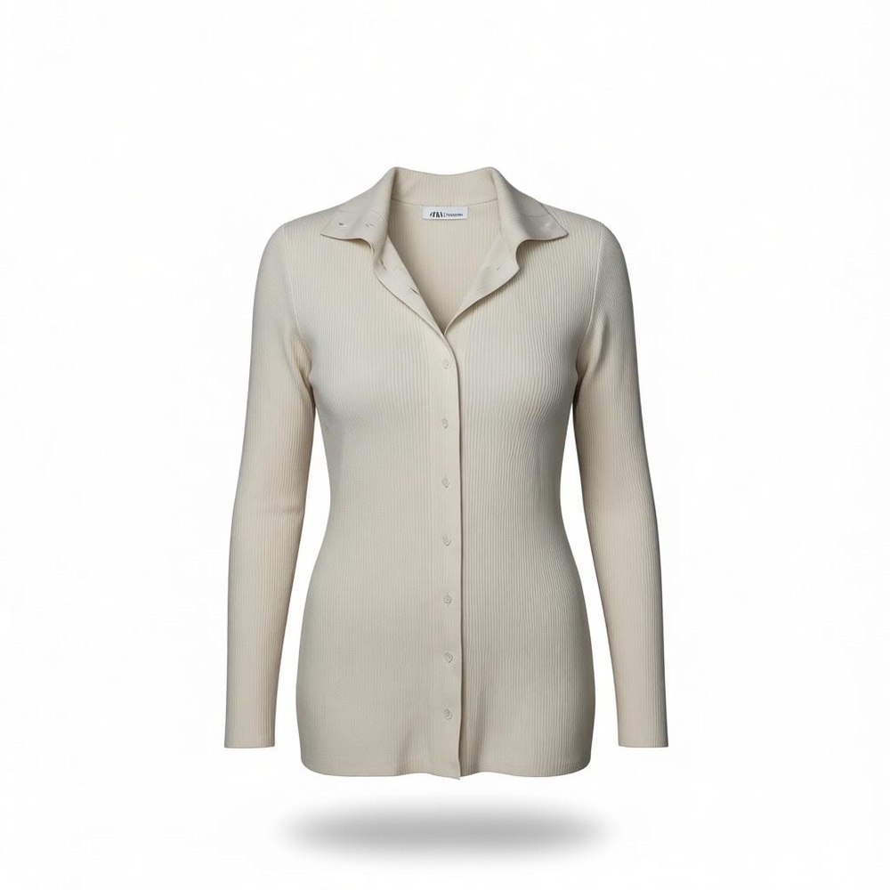 THAKOON 100% Merino Wool Button-Up Turtleneck Top – Size M – NWT